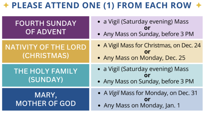 Advent And Christmas Mass Times And Resources Caedm