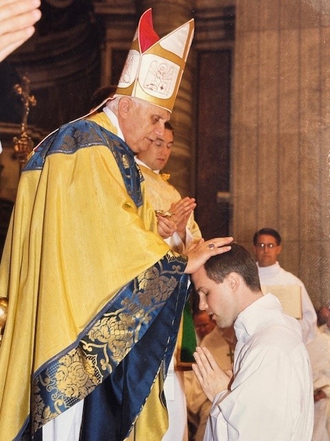Cardinal Ratzinger lays hands on ABH